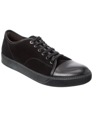 LANVIN Basket Basse Suede & Leather Sneaker