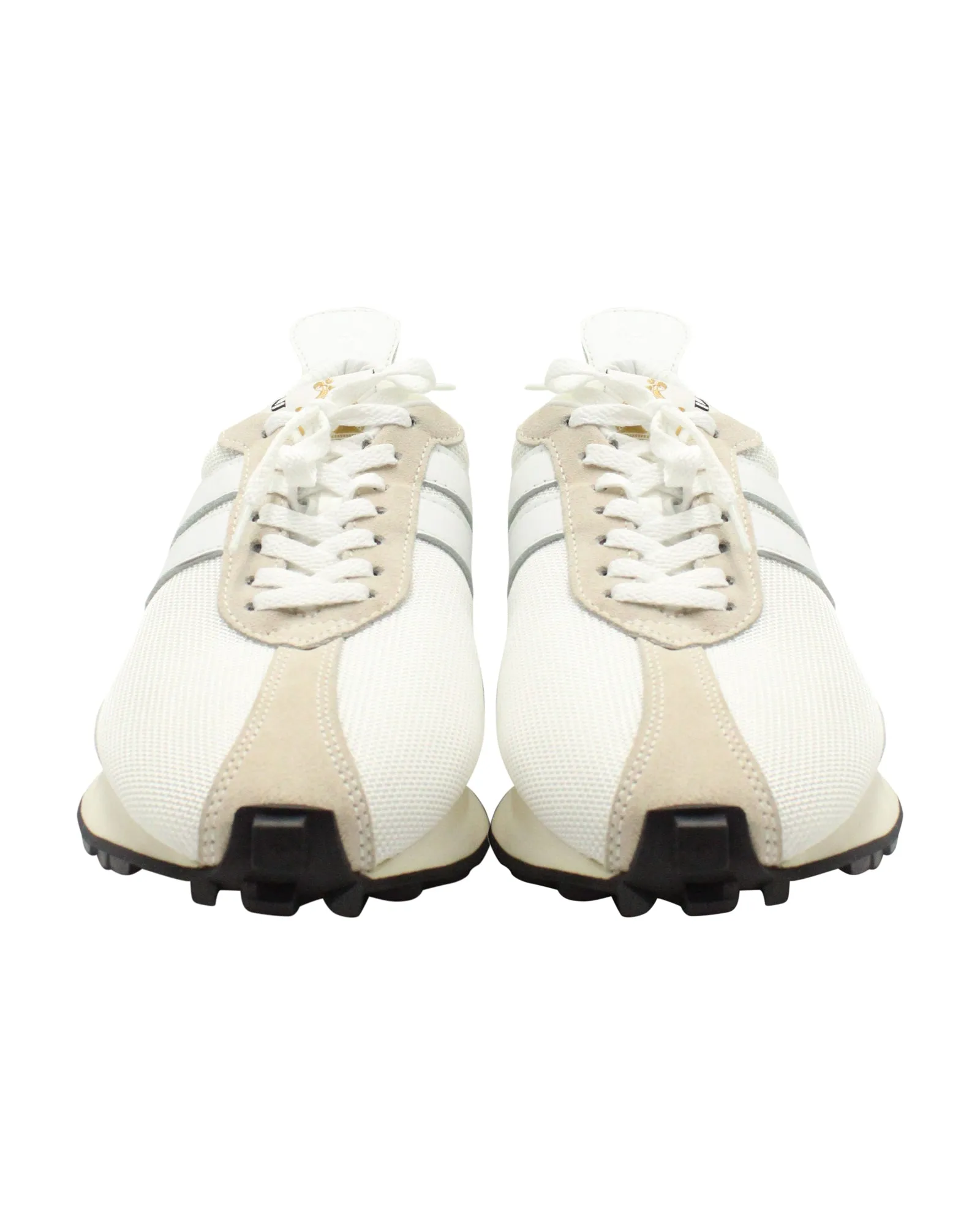 Lanvin Bumper Running Sneakers in Cream Polyester