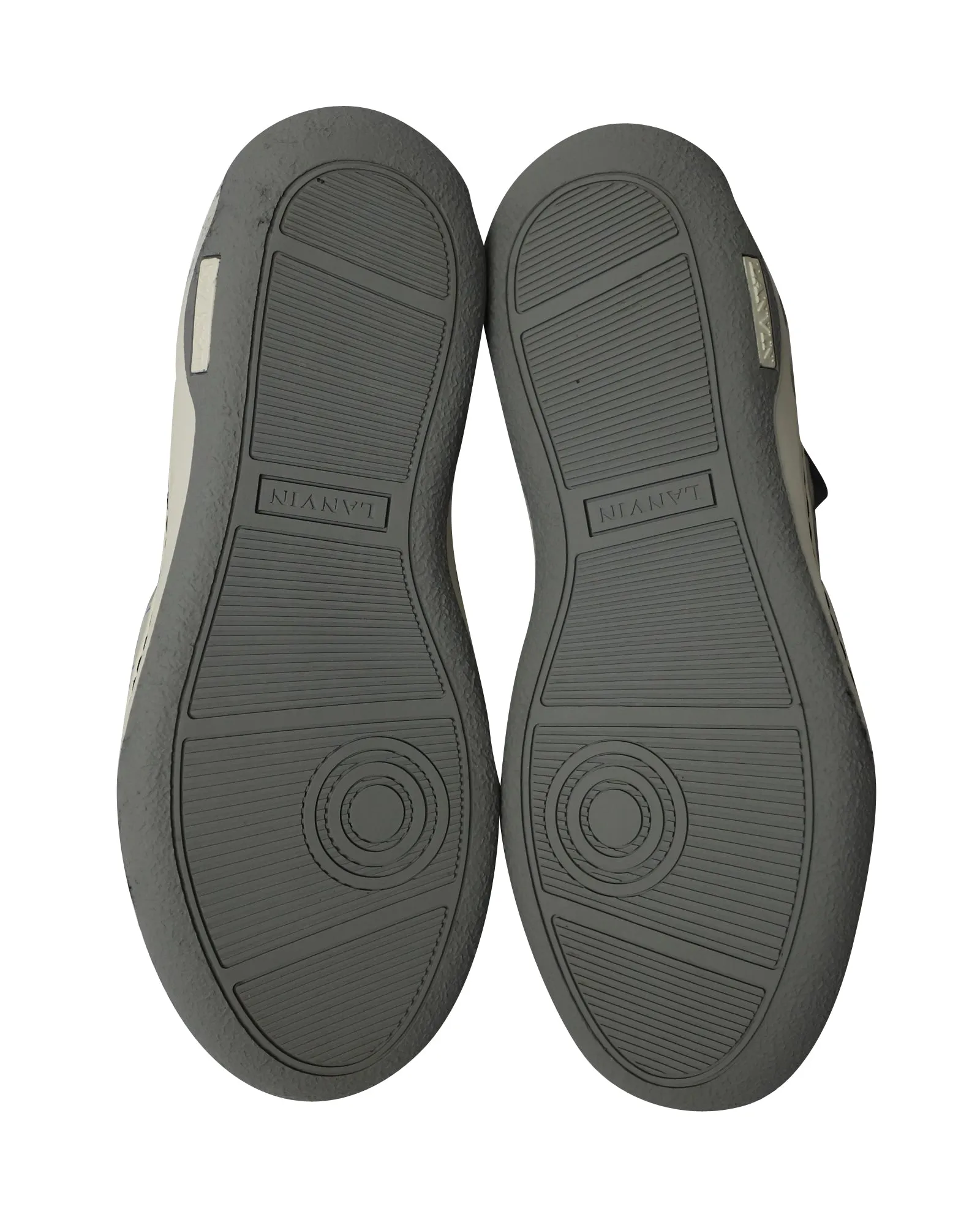 Lanvin Mid Top Neoprene Diving Sneaker in Grey Nubuck Calfskin Leather