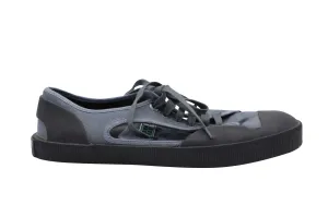 Lanvin Open Low-top Sneakers in Grey Canvas