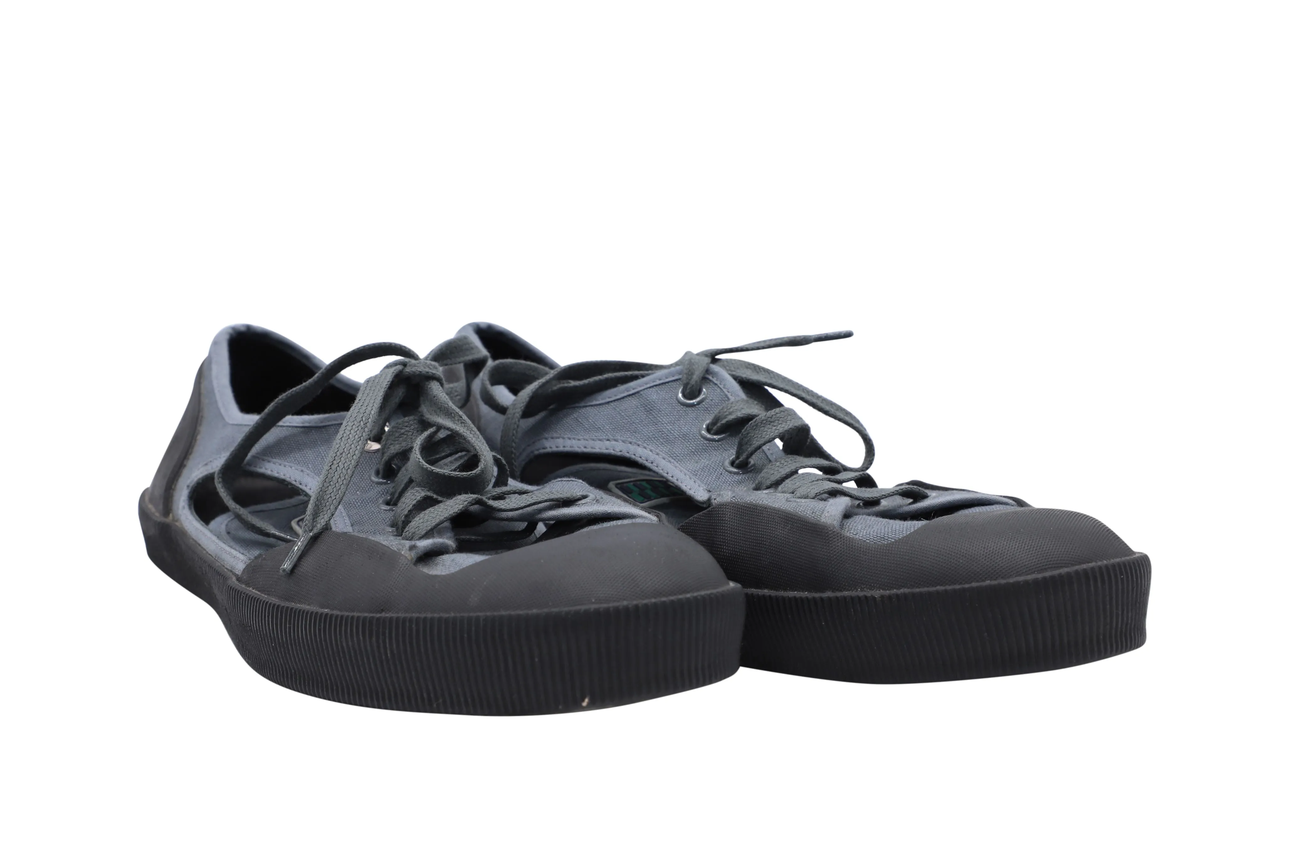 Lanvin Open Low-top Sneakers in Grey Canvas
