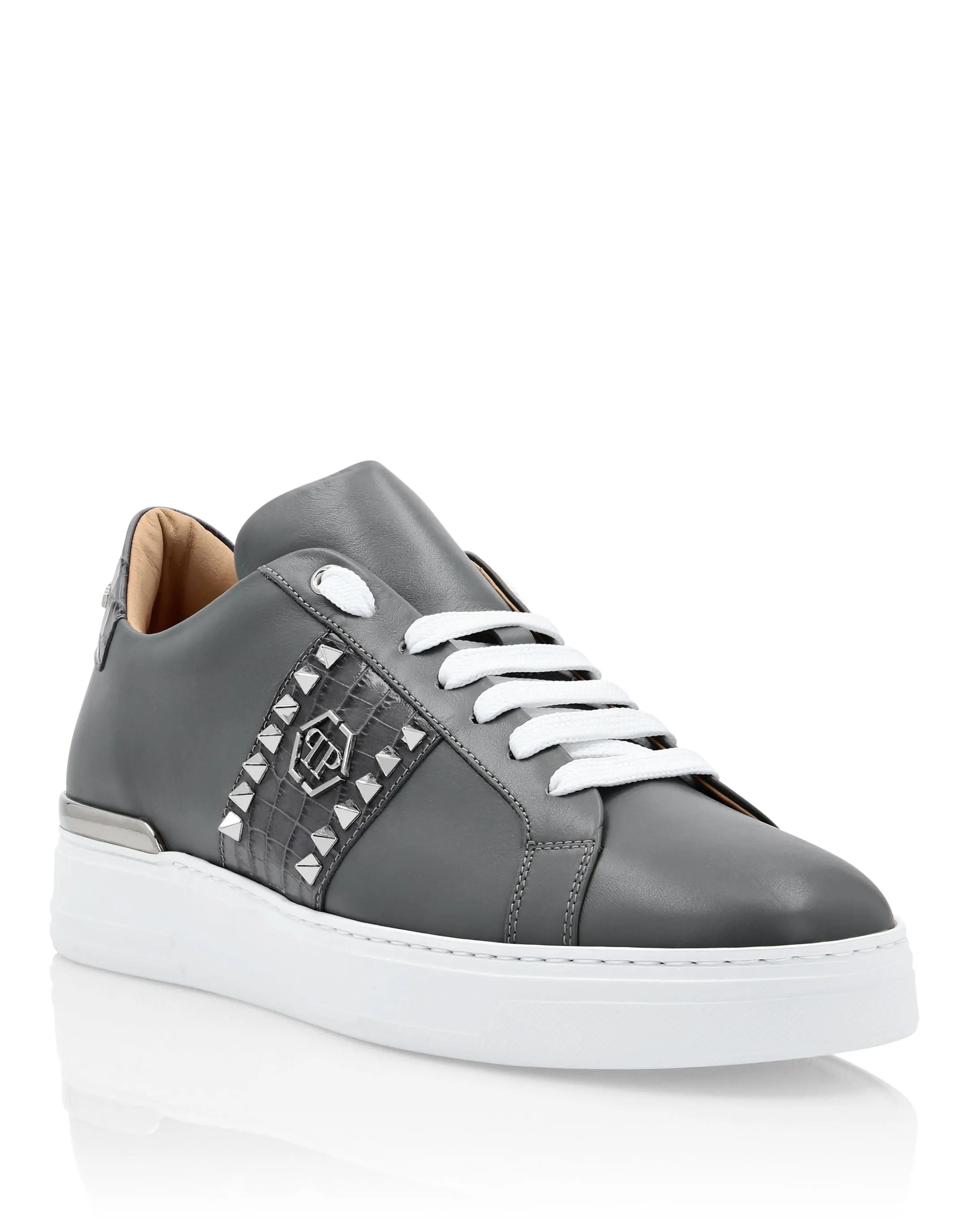 Leather Lo-Top Sneakers Signature