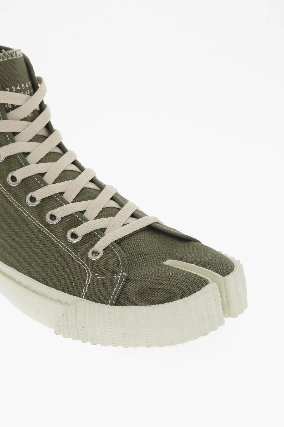 Maison Margiela MM22 Canvas TABI High-Top Sneakers