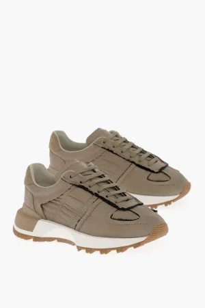Maison Margiela Mm22 Lace-Up Sneakers With Fringed Detail