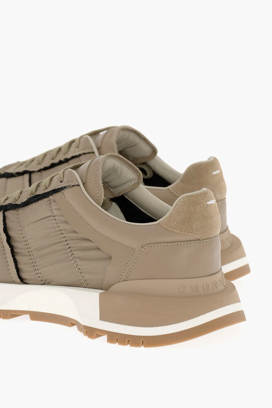 Maison Margiela Mm22 Lace-Up Sneakers With Fringed Detail