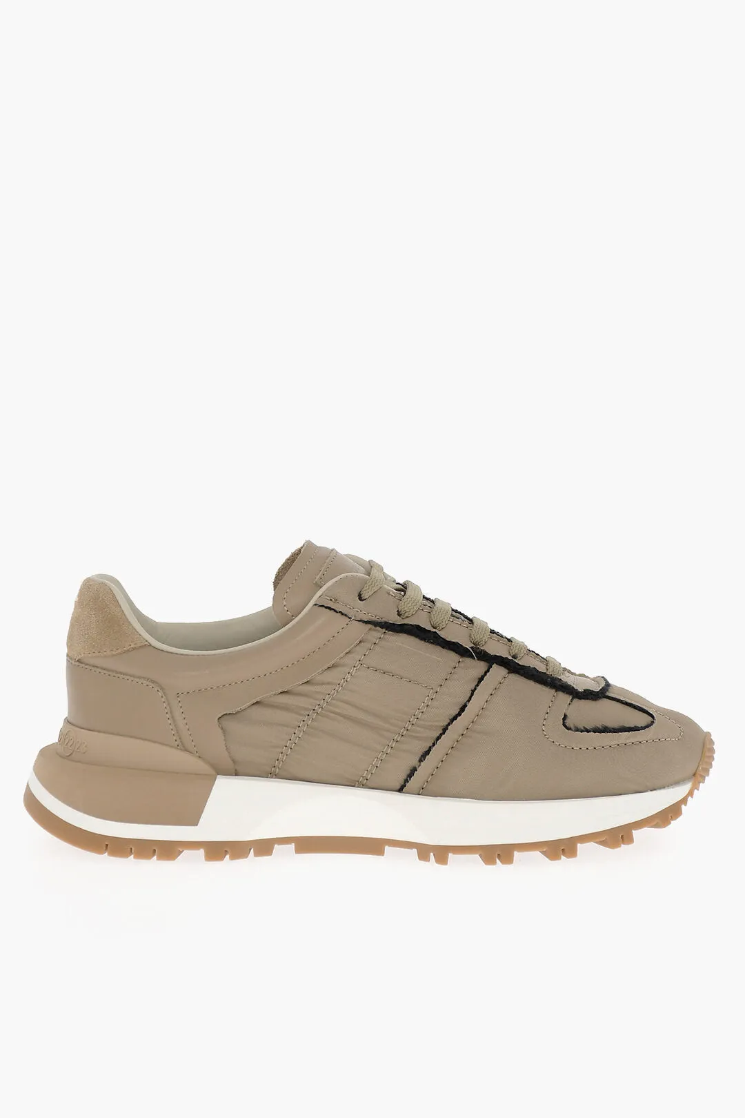 Maison Margiela Mm22 Lace-Up Sneakers With Fringed Detail