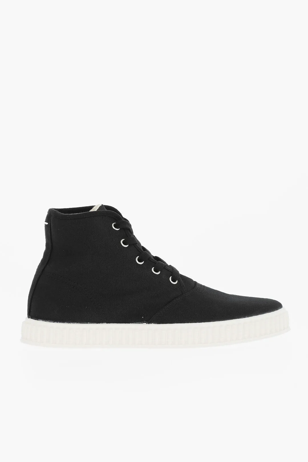 Maison Margiela Mm22 Solid Color Cotton High-Top Sneakers