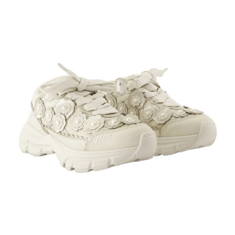 Marathon Flwr Sneakers - Leather - White