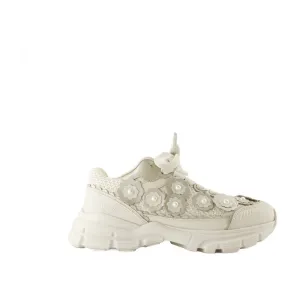 Marathon Flwr Sneakers - Leather - White