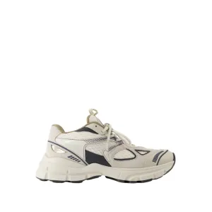 Marathon Sneakers - Leather - Beige/Dark Grey
