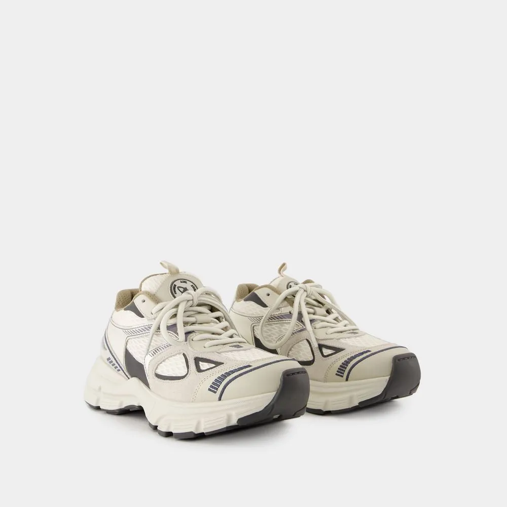 Marathon Sneakers - Leather - Beige/Dark Grey
