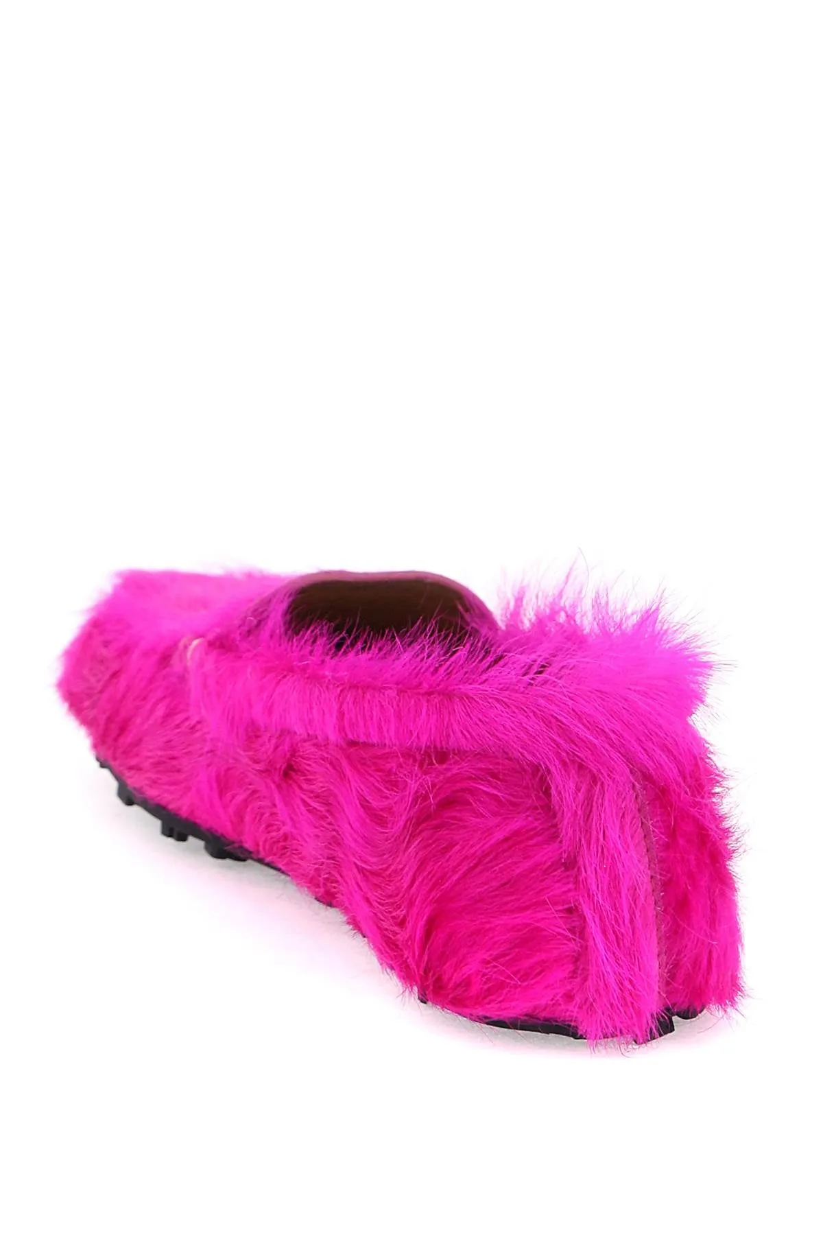 Marni Men's Long-Hai Leather Moccasins In