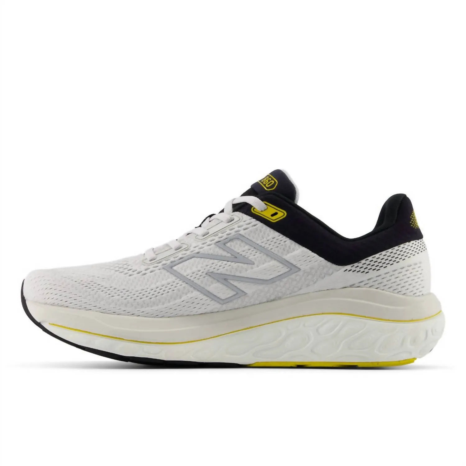 Men's 860 V14 Running Sneakers In White With Black And Sea Salt