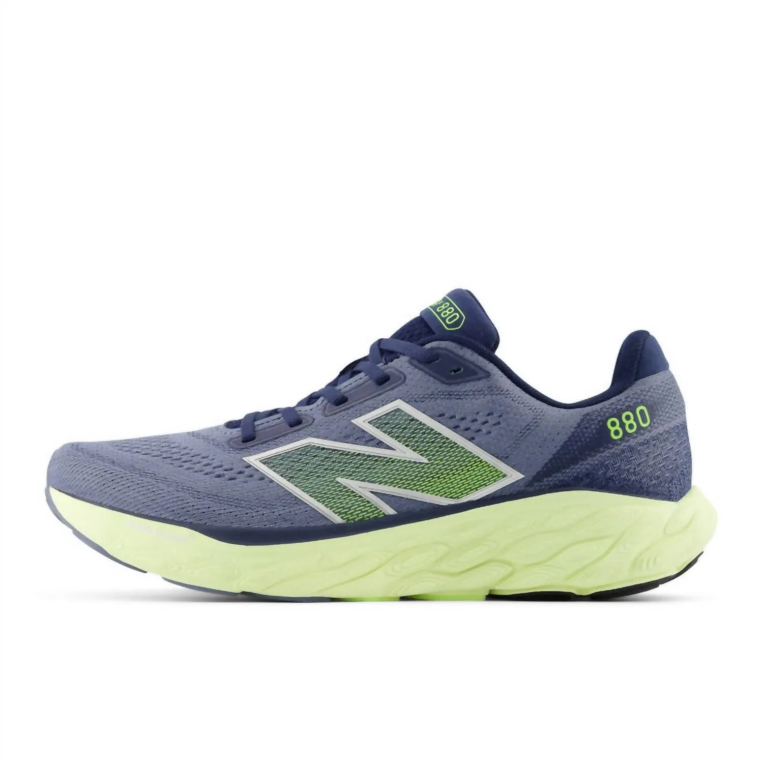 Men's 880 V14 Running Sneakers In Arctic Grey With Limelight And Nb Navy