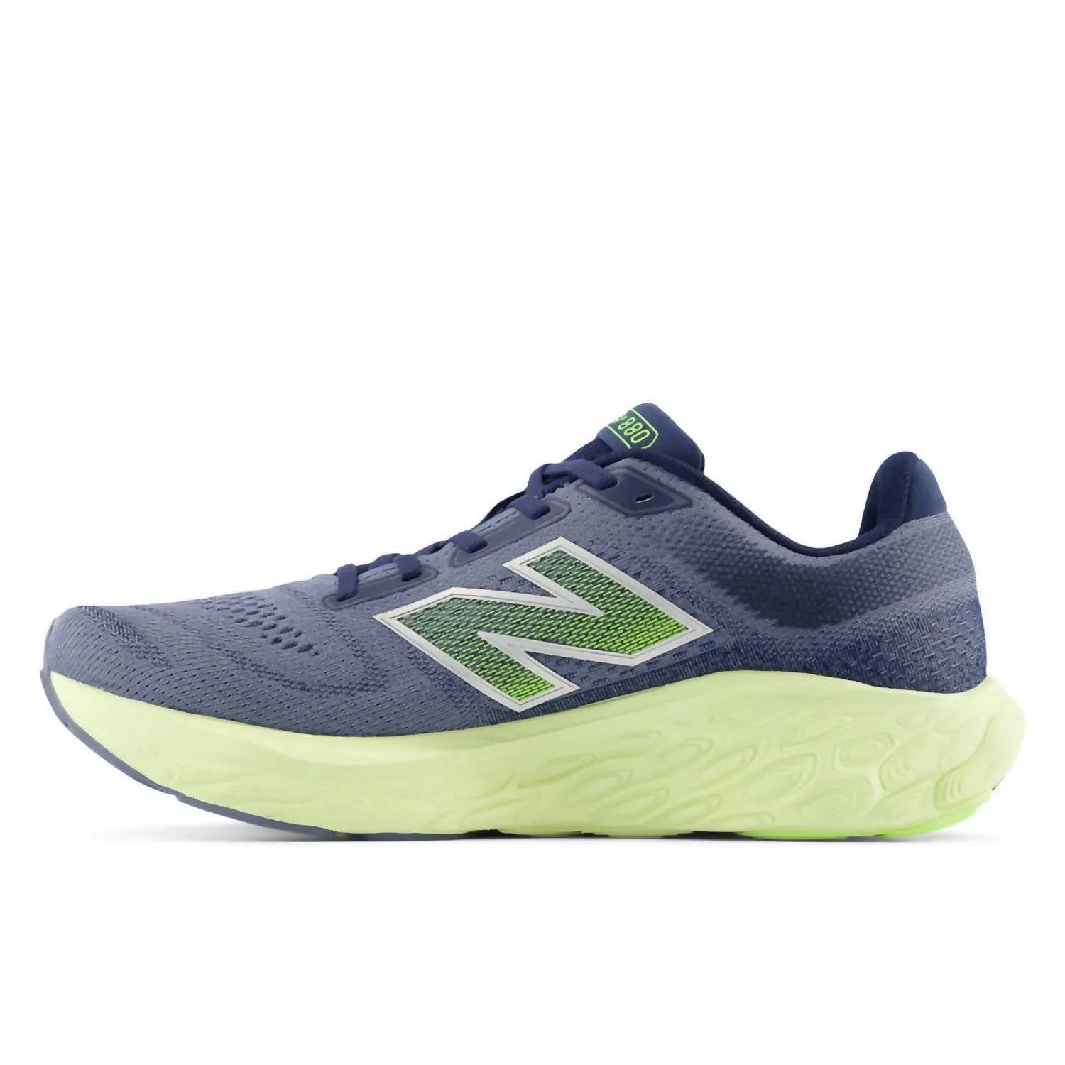 Men's 880 V14 Running Sneakers In Arctic Grey With Limelight And Nb Navy