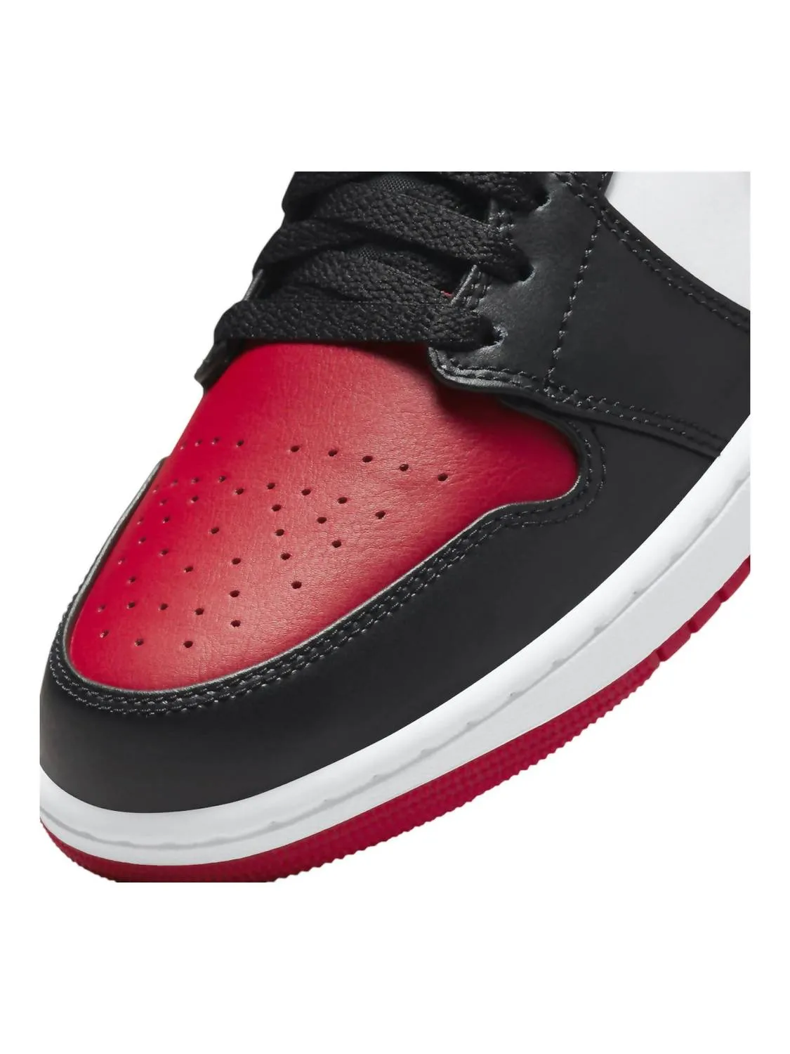 Men's Air Jordan 1 Low Sneaker In Black/white/gym Red