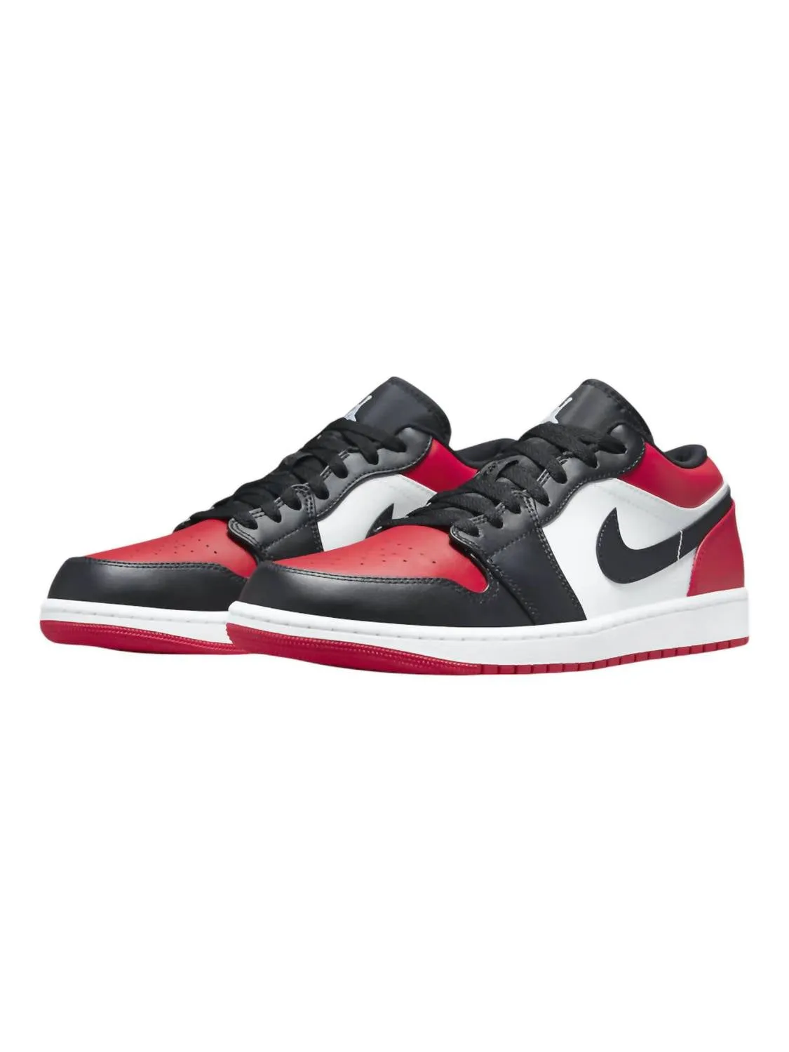Men's Air Jordan 1 Low Sneaker In Black/white/gym Red