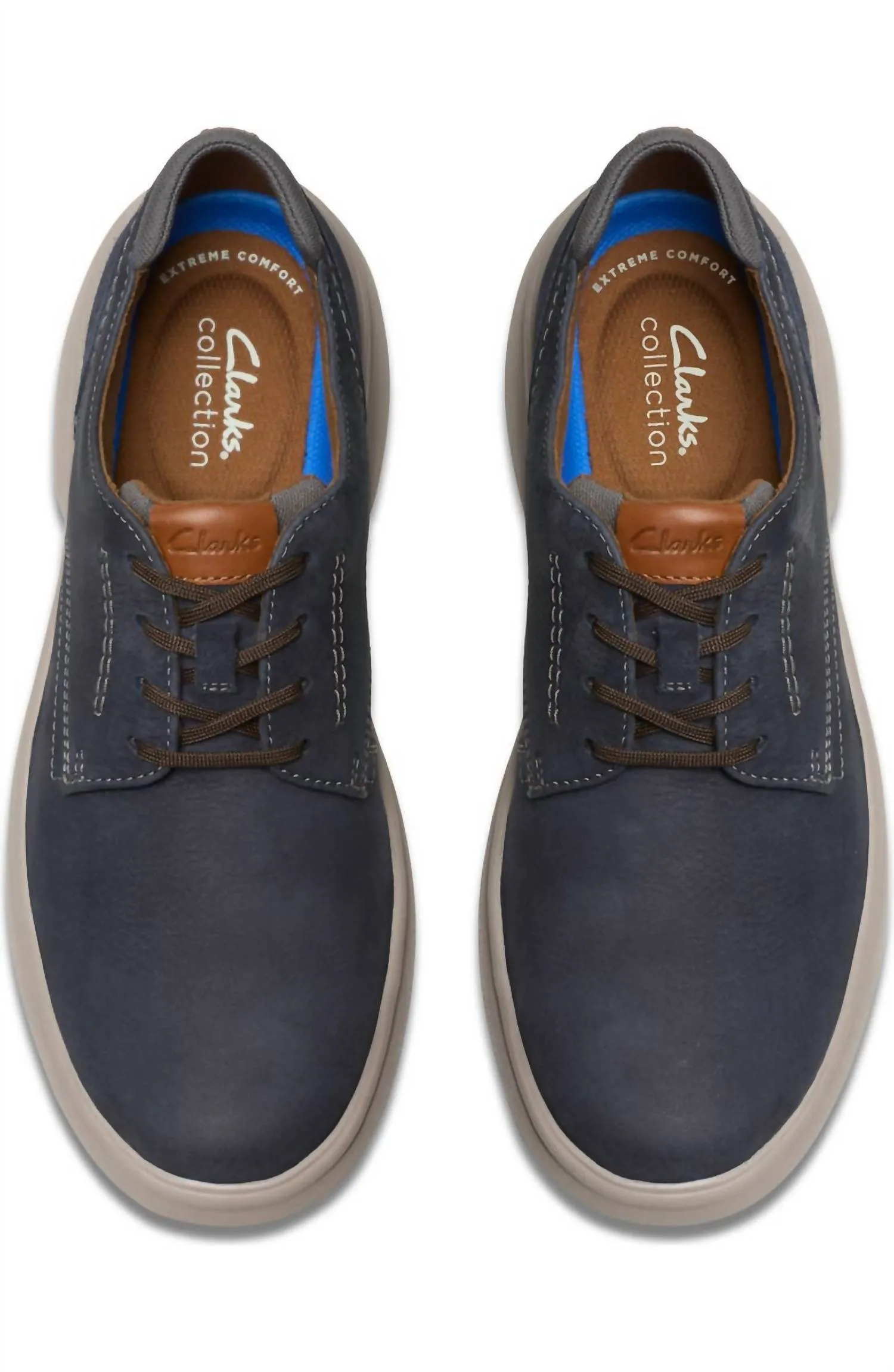 Men's Bradley Plain Shoes In Navy Nubuck