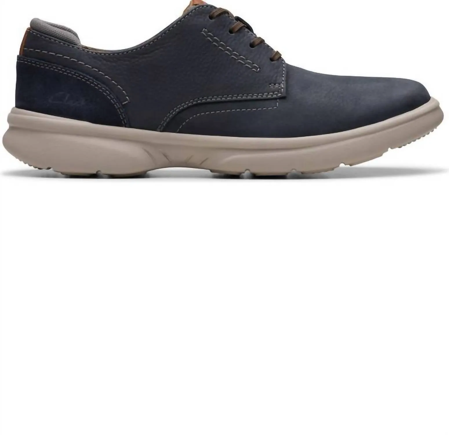 Men's Bradley Plain Shoes In Navy Nubuck