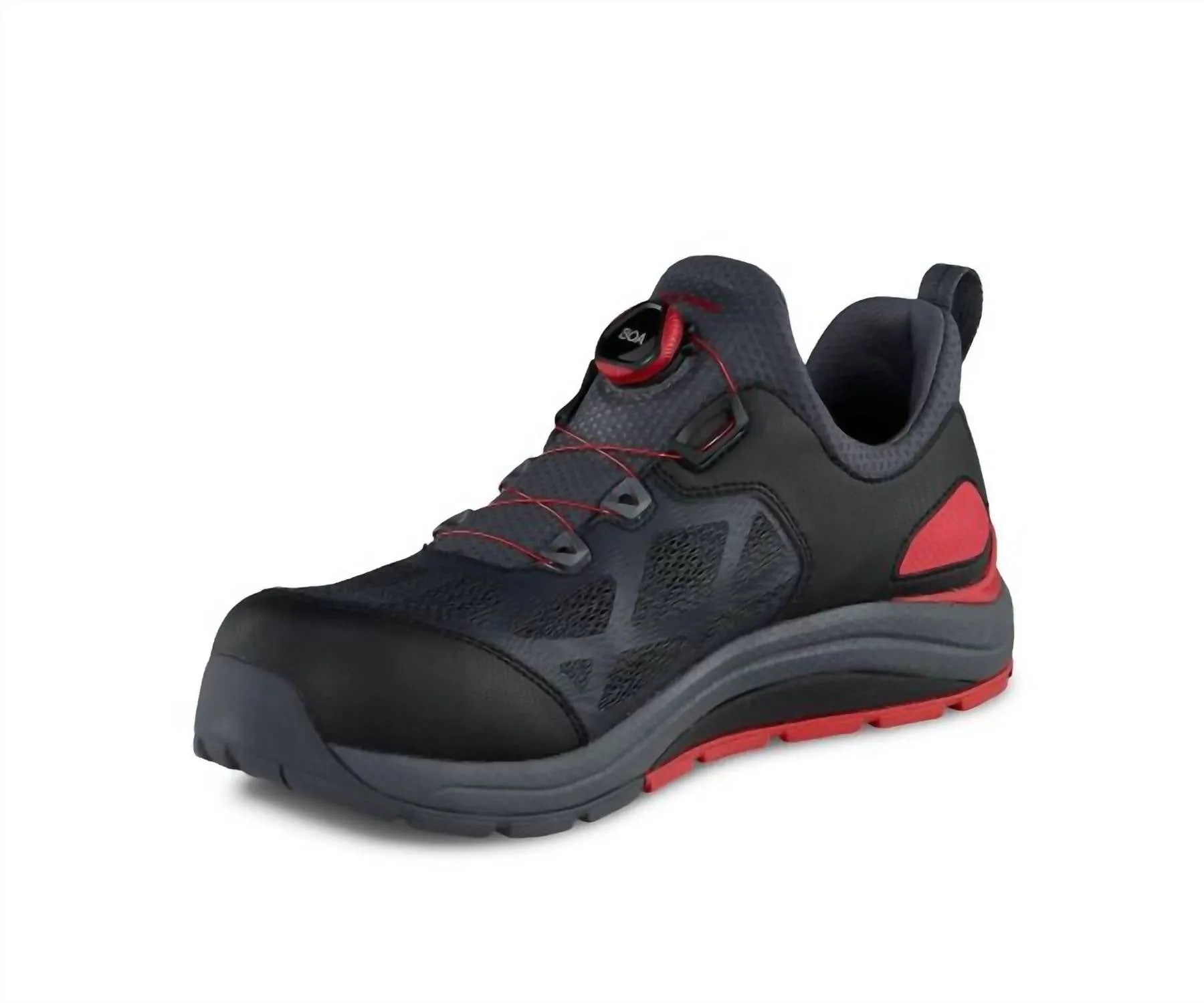 Men's Cooltech Athletics Composite Toe Work Sneakers In Black/red