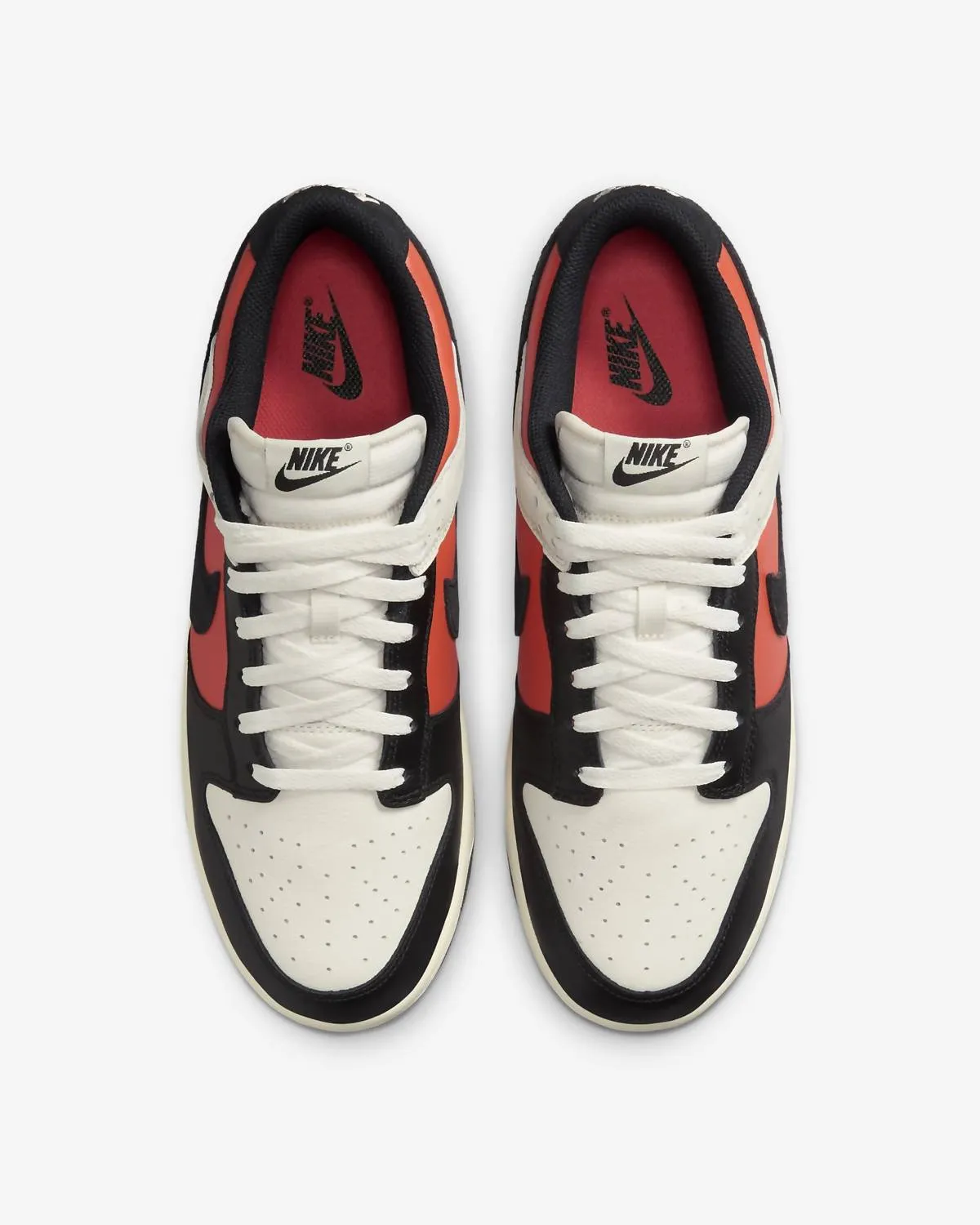 Men's Dunk Low Retro Sneaker In Phantom/black-Vintage Coral-Pale Ivory