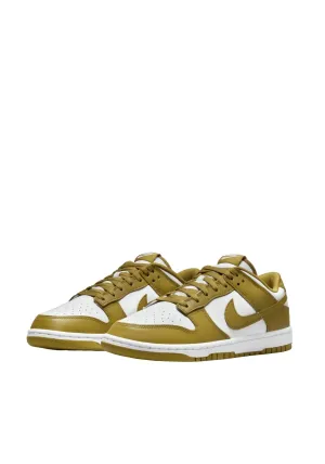 Mens' Dunk Low Retro Sneakers In White/pacific Moss