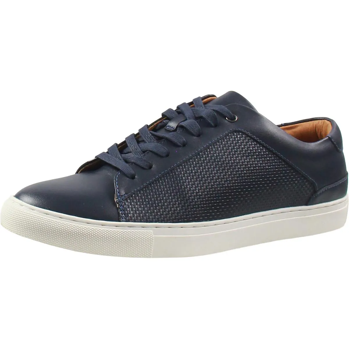 Mens Embossed Faux Leather Casual And Fashion Sneakers