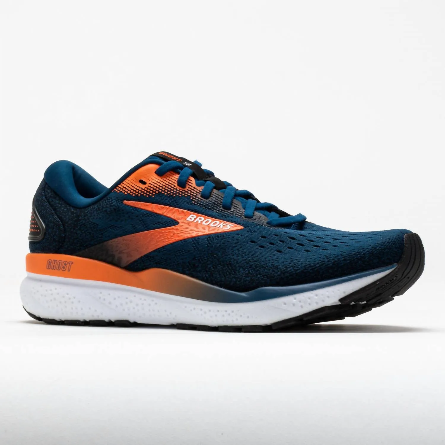 Men's Ghost 16 Running Sneakers In Blue Opal/black/nasturtium