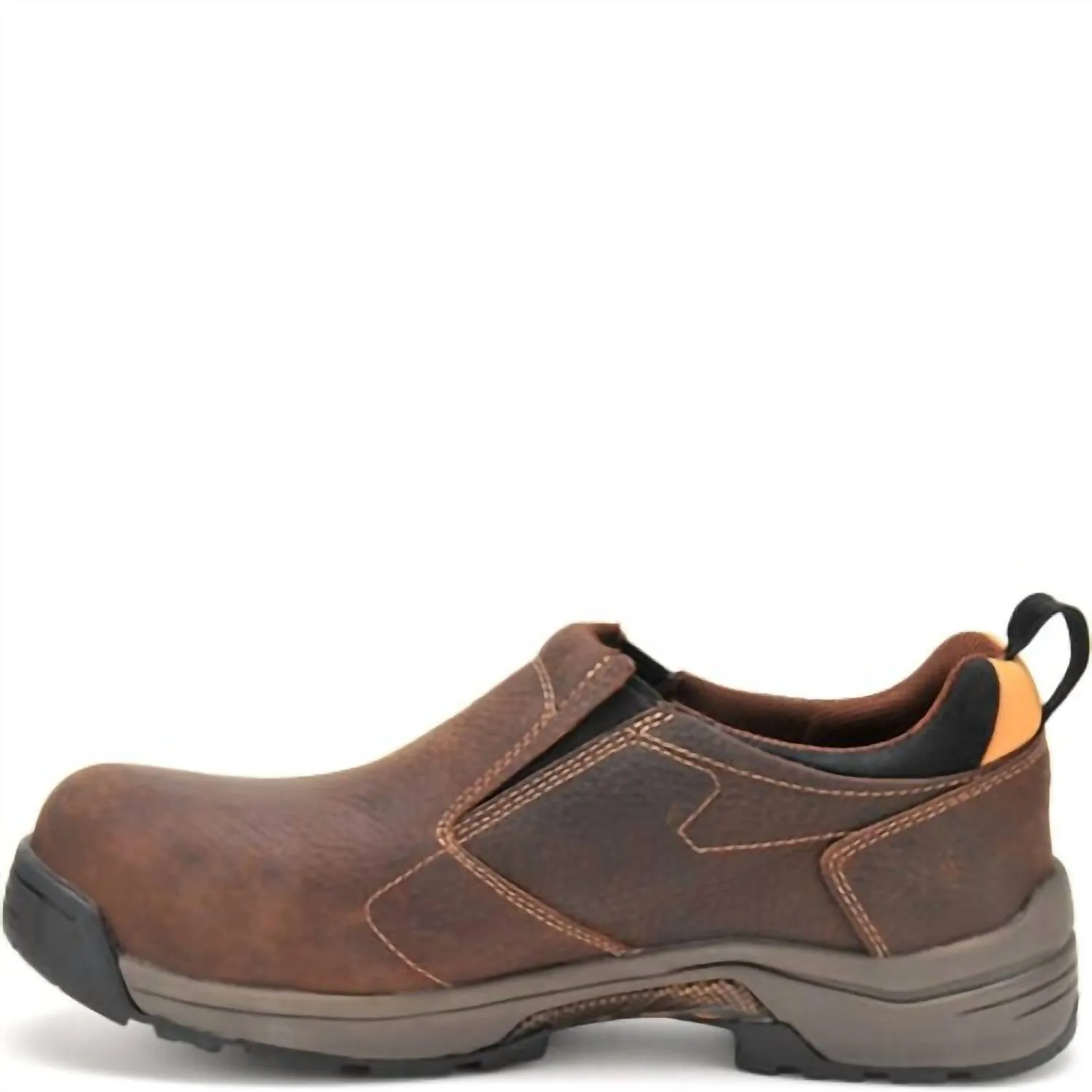 Men's Lytning Slip On Composite Work Shoes In Dark Brown