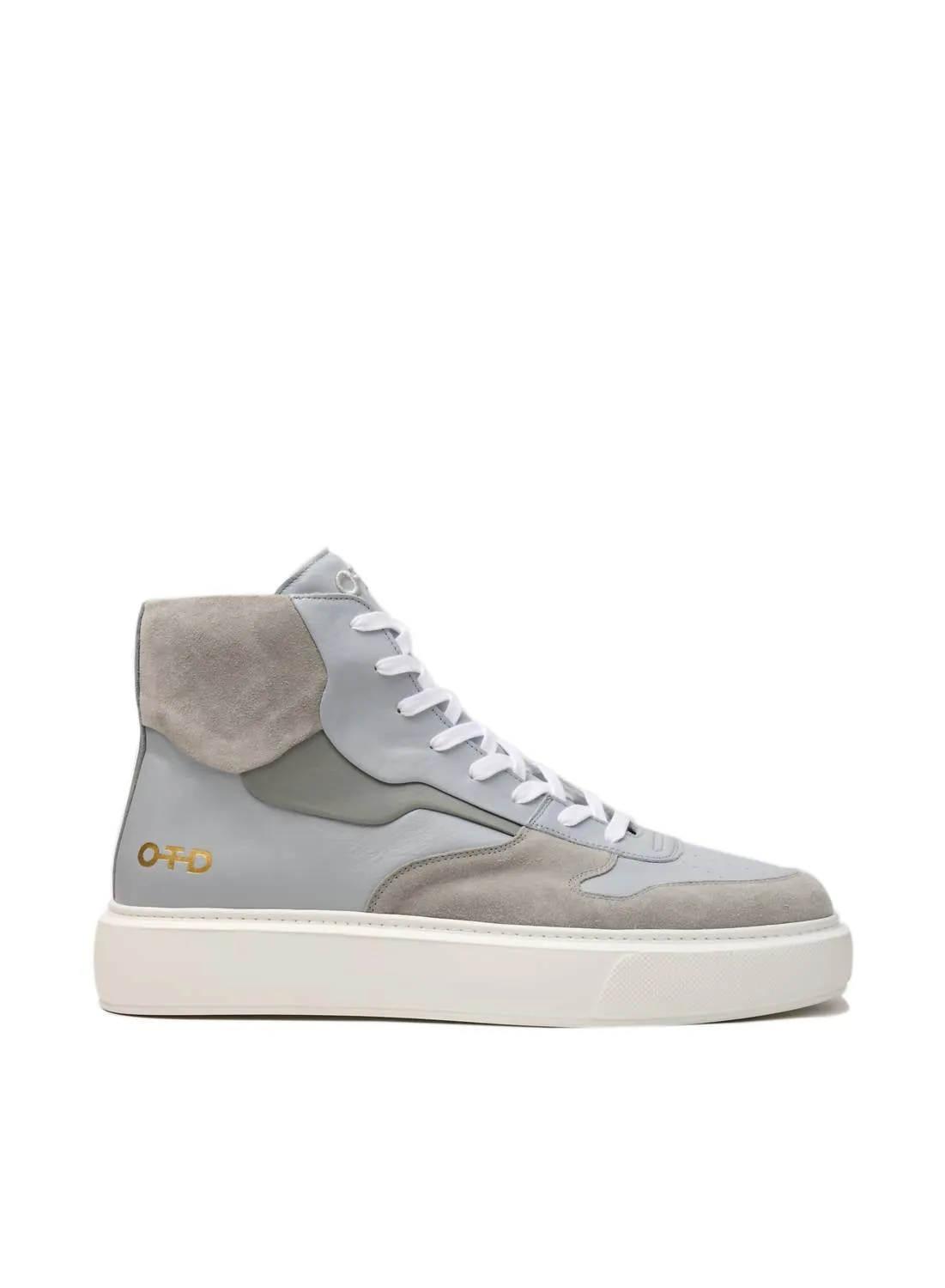 Men's Modern Basketball Hi Top Sneaker In Blue Grey Multi