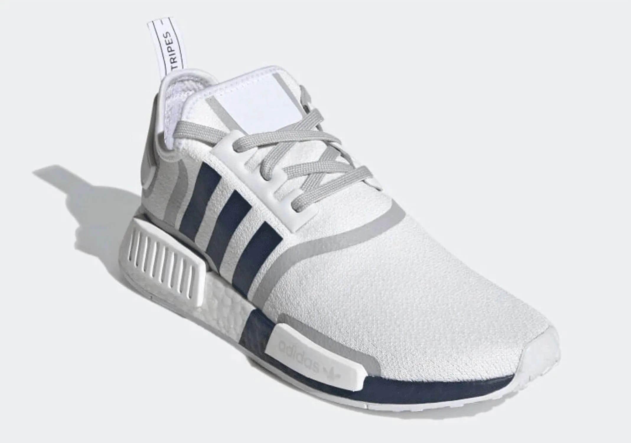 Men's Nmd_R1 Sneaker Shoe In Cloud White/crew Navy/grey