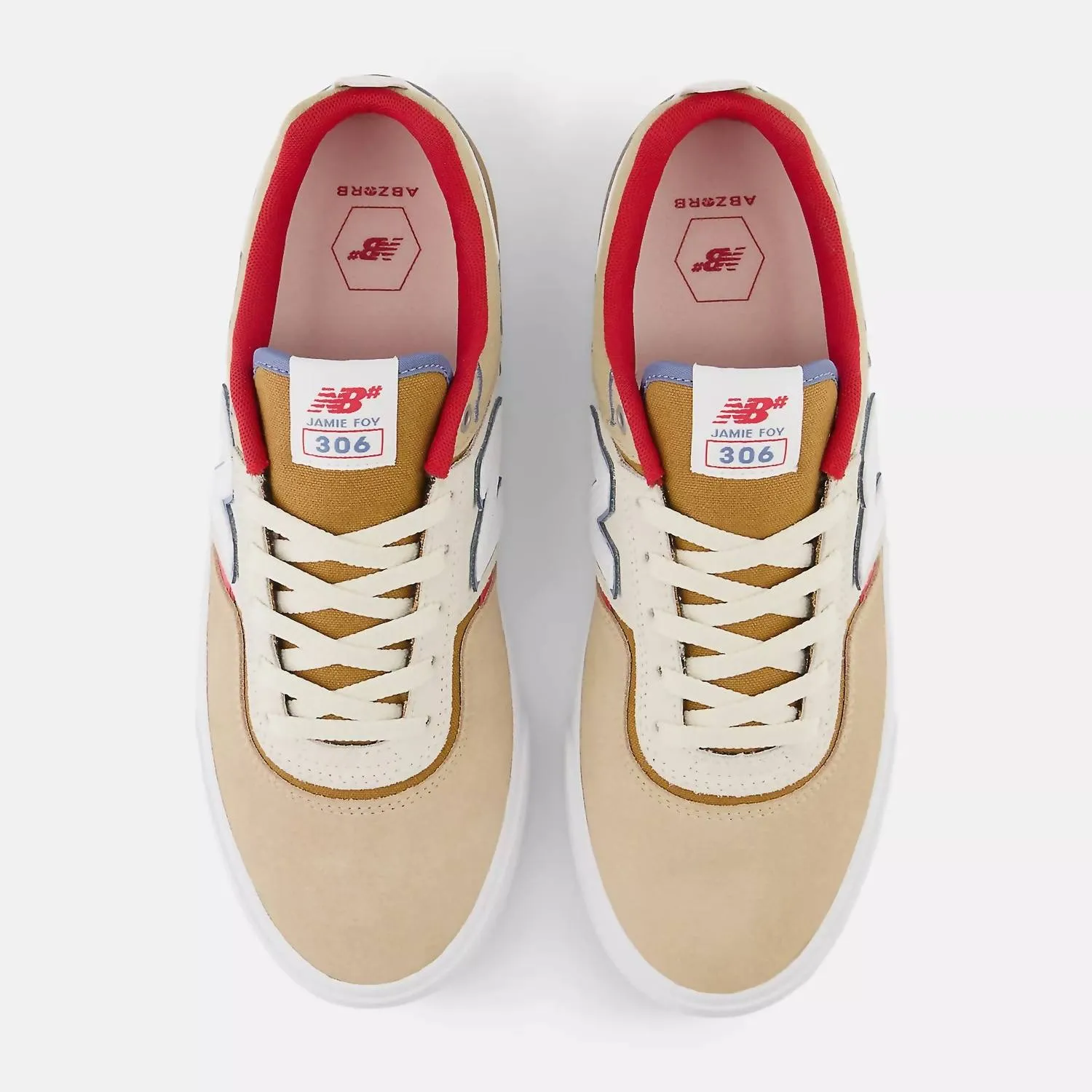 Men's Numeric Jamie Foy 306 Skate Shoes In Tan/white/red/blue