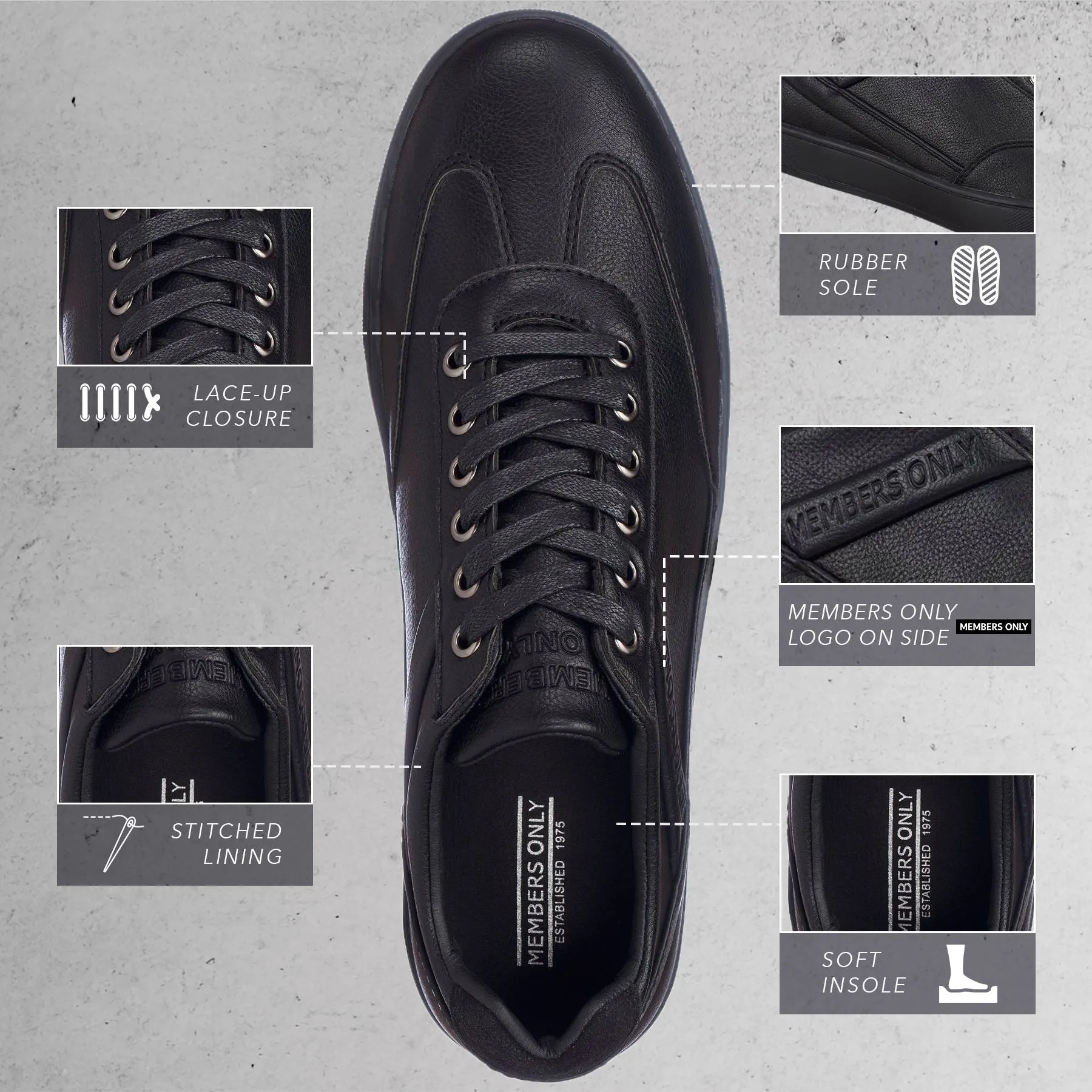 Men's Retro Low Top Court Sneakers