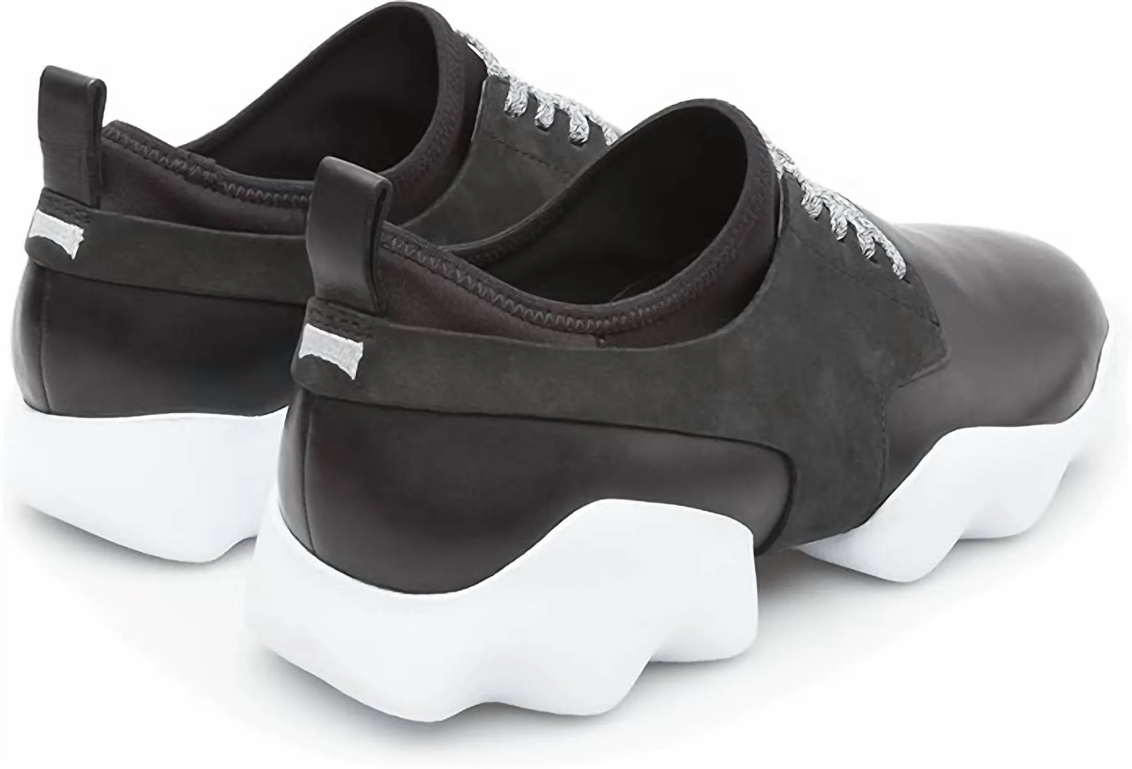 Men's Rubber Lace Up Sneakers Shoes In Supersoft Negro, Padel Negro/du