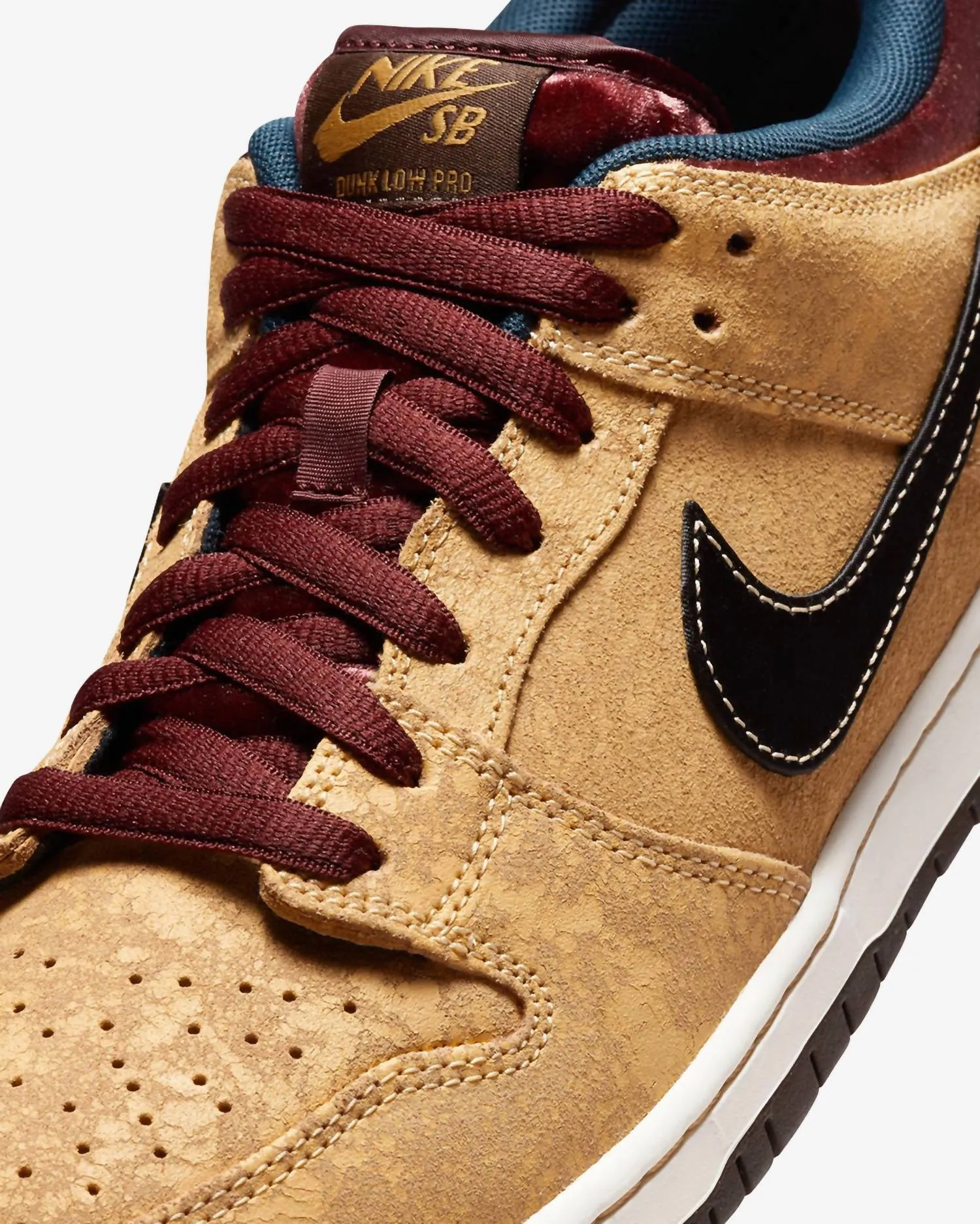 Men's Sb Dunk Low Pro Sneakers In Celestial Gold/black/dark Team Red/armory Navy