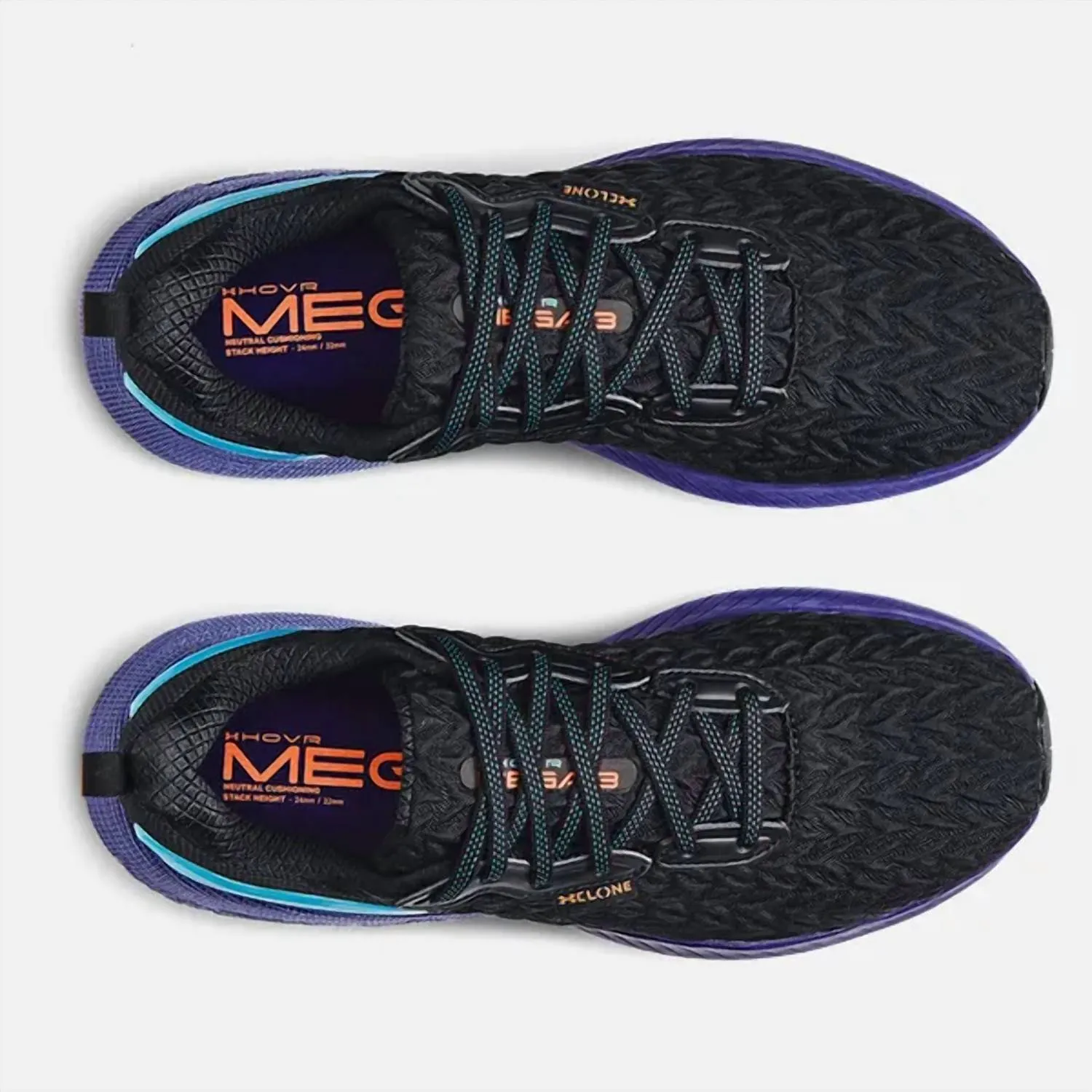 Men's Ua Hovr Mega 3 Clone Running Shoe In Black/sonar Blue