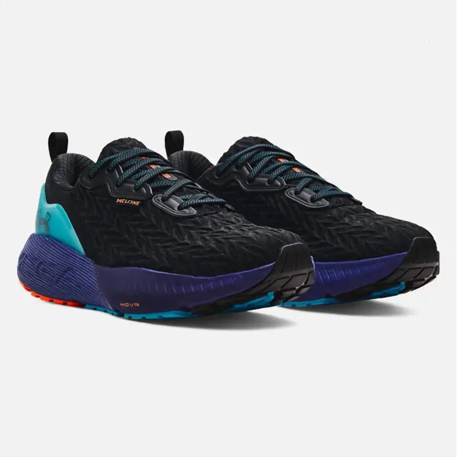 Men's Ua Hovr Mega 3 Clone Running Shoe In Black/sonar Blue