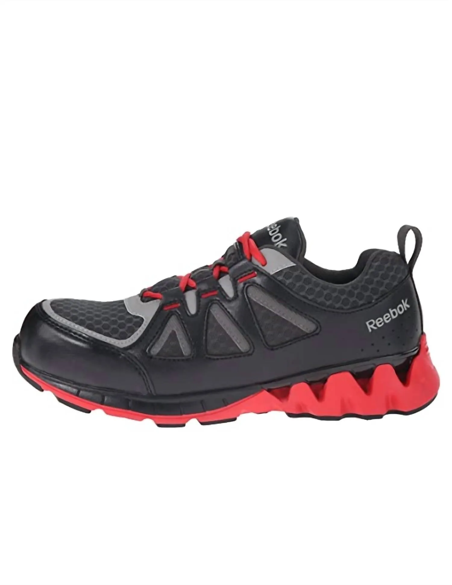 Men's Zigkick Work Shoe - Wide In Black/red