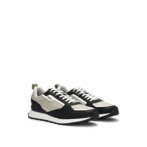 Mixed-material trainers with ripstop and faux leather