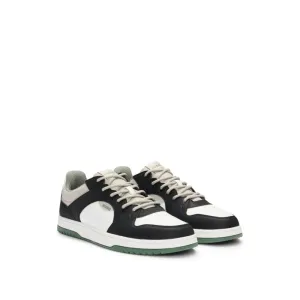Mixed-material trainers with ripstop and faux suede
