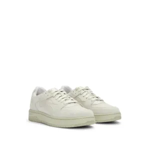 Mixed-material trainers with suede and honeycomb ripstop