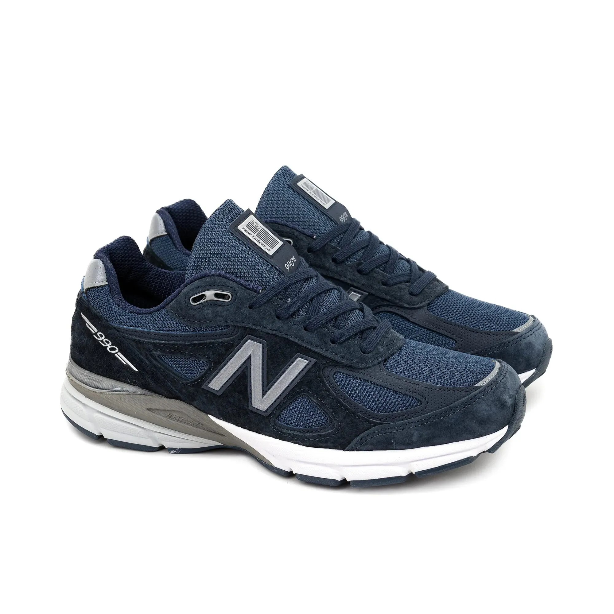 New Balance 990 V4 Navy/Silver  U990NV4 Men's