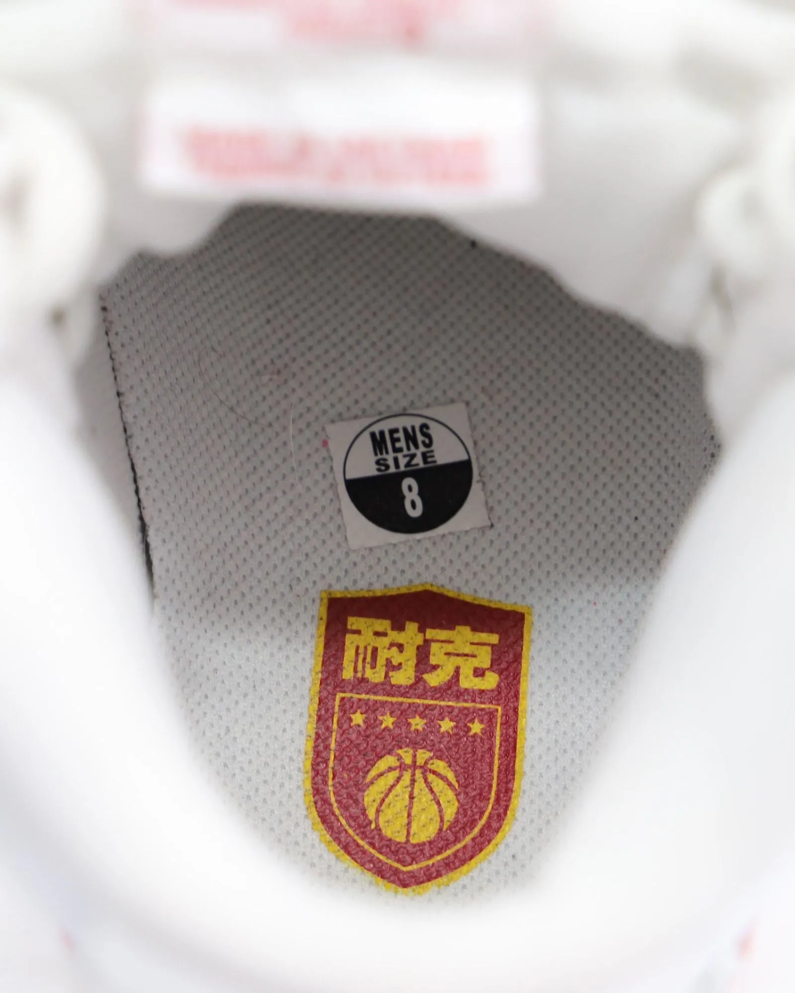 Nike Air Force 1 High 'Nai Ke' Sneakers in White Red Leather