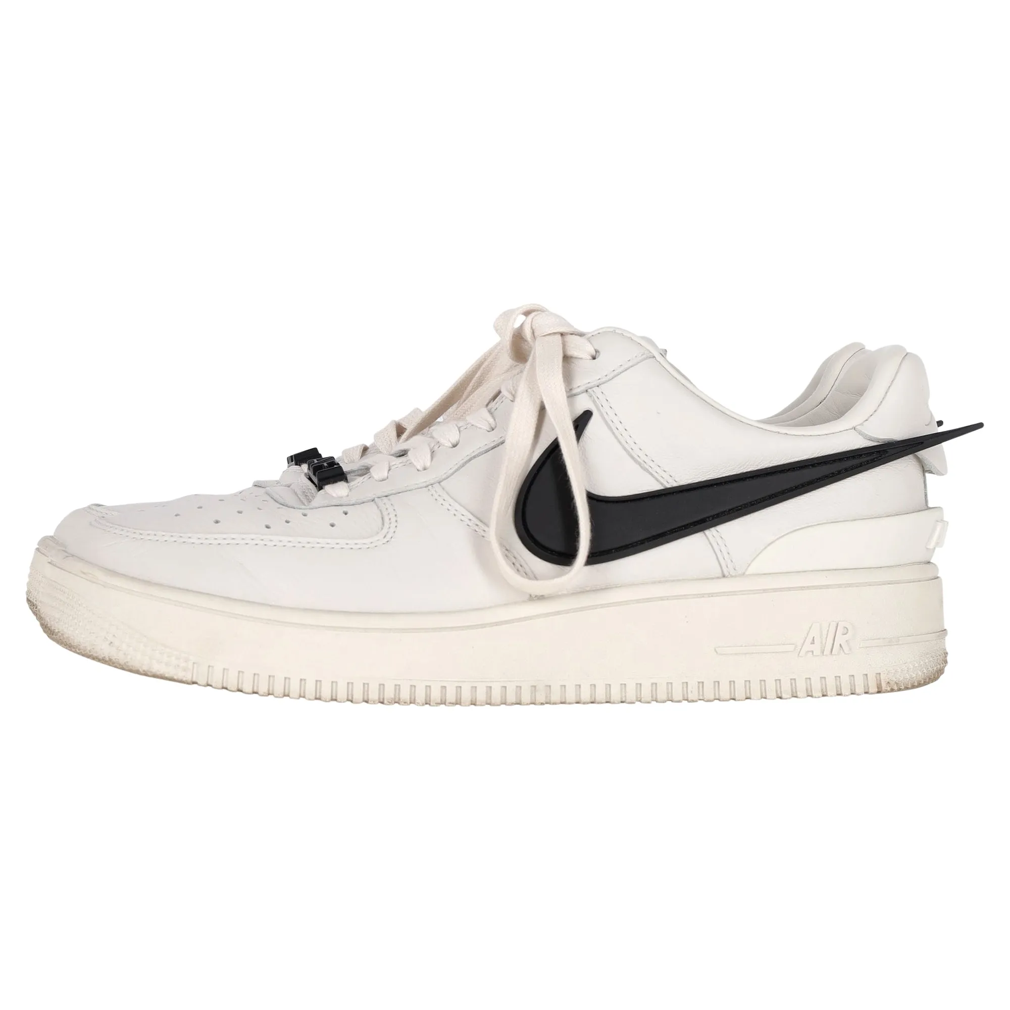 Nike Air Force 1 x AMBUSH Phantom Sneakers in White Leather
