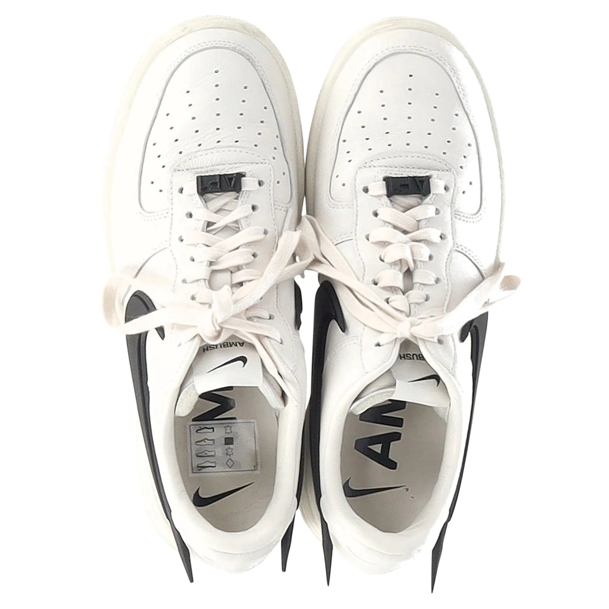 Nike Air Force 1 x AMBUSH Phantom Sneakers in White Leather