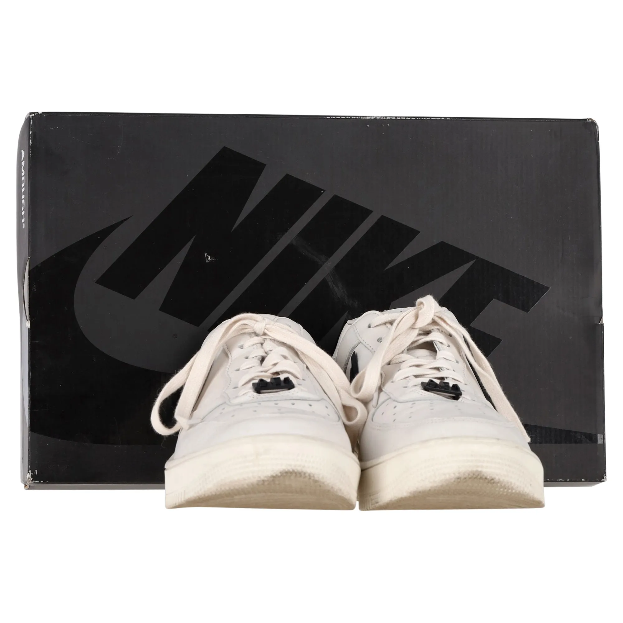 Nike Air Force 1 x AMBUSH Phantom Sneakers in White Leather