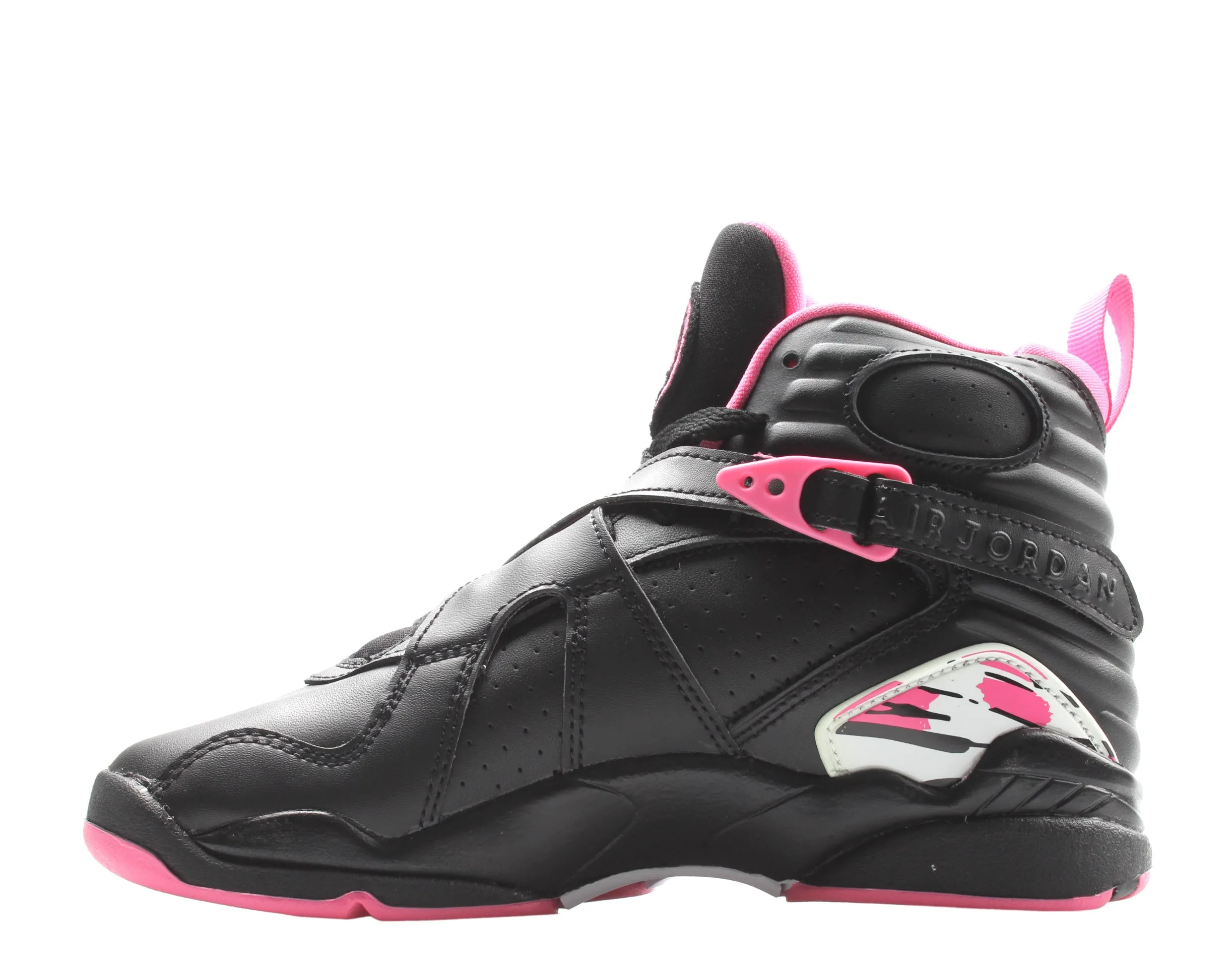 Nike Air Jordan 8 Retro (GS) Black/White-Pinksicle Big Girls Shoes 580528-006