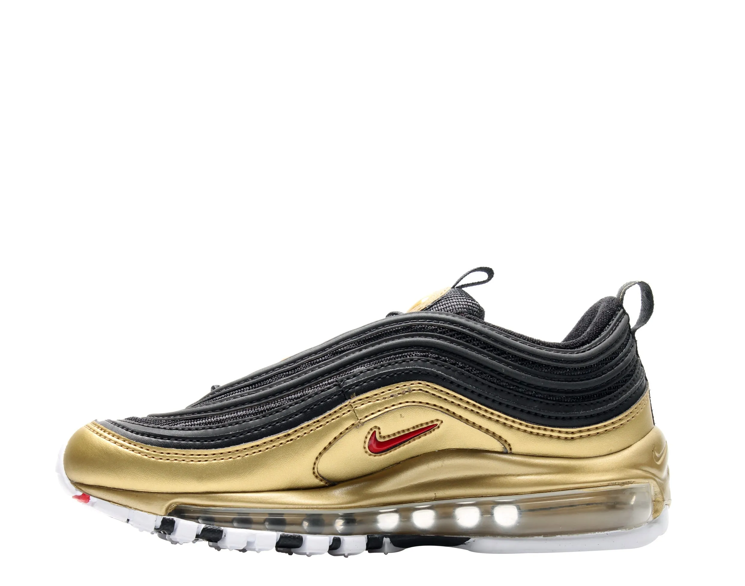 Nike Air Max 97 QS Black/Varsity Red/Gold Men's Running Shoes AT5458-002