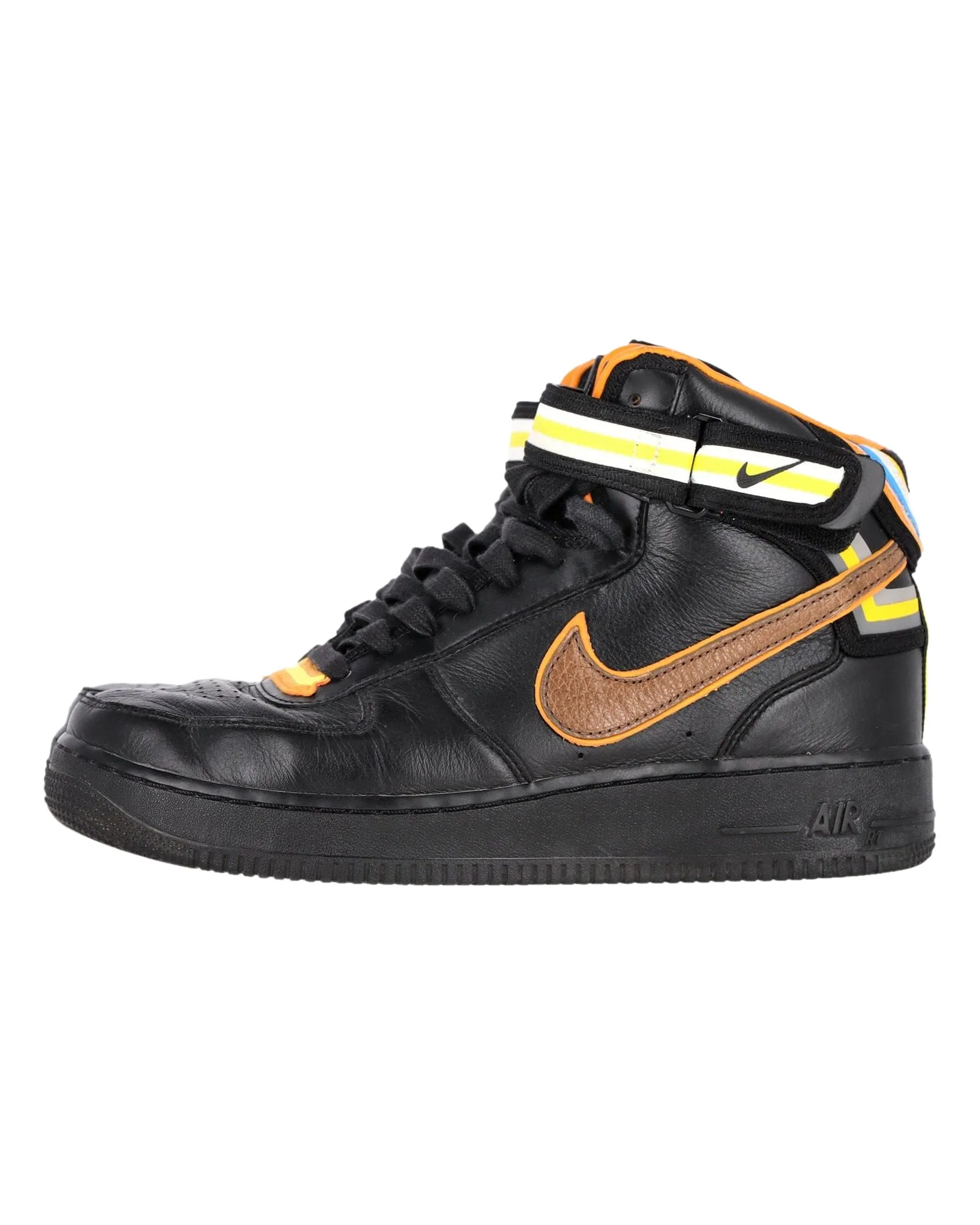 Nike x Ricardo Tisci Air Force 1 Mid Sneakers in Black Leather