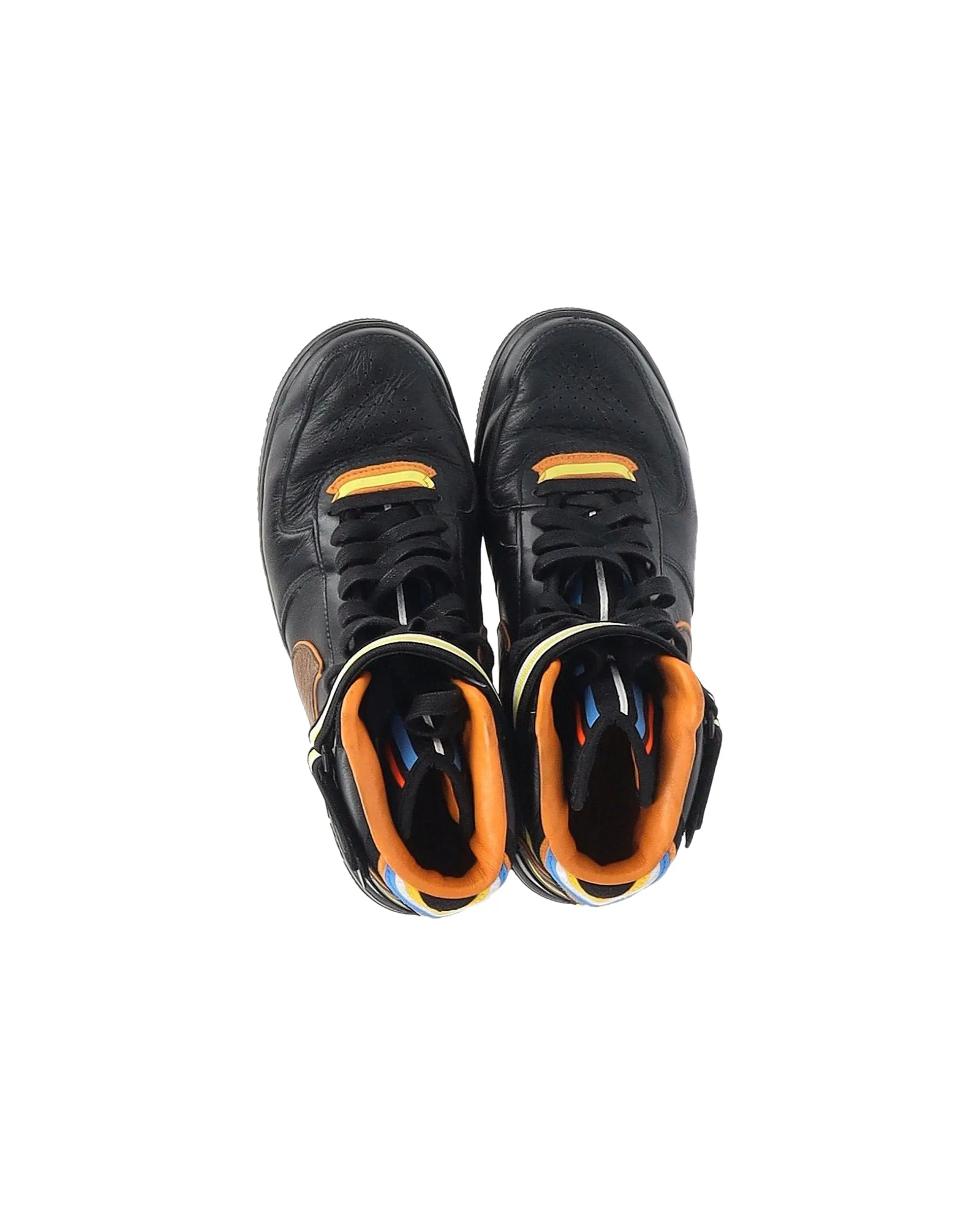 Nike x Ricardo Tisci Air Force 1 Mid Sneakers in Black Leather